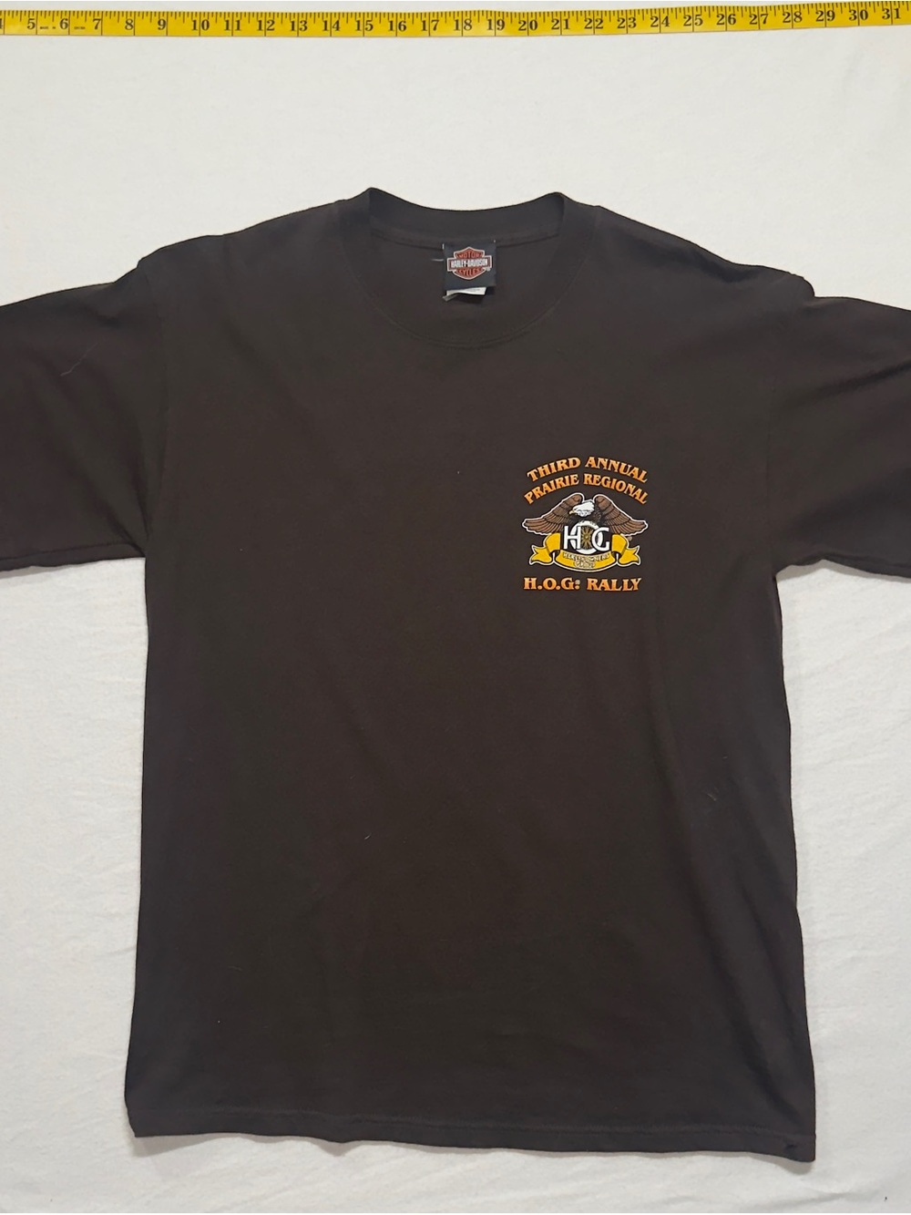 Harley-Davidson Black Short-Sleeve H.O.G. Rally Tee with Orange Graphic